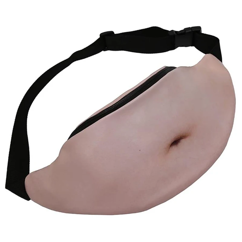 

Dad Bag 3D Men Fake Beer Belly Sports Waist Packs Innovative Waist Pocket Fun Gag Gifts for Christmas 42*19cm-WT