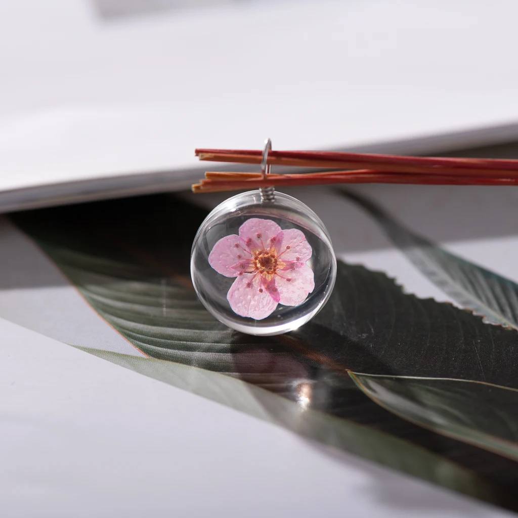 18 # с крючком твердые настоящие сухоцветы сферические стеклянные шарики бусины