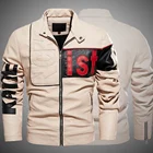 Куртка COMLION мужская кожаная на молнии, модная мотоциклетная теплая флисовая куртка, повседневная верхняя одежда, осень-зима