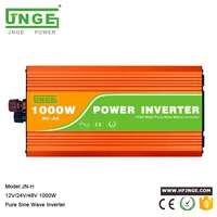 jnge factory outlet full power 1000w 24v 230vac 50hz 60hz dc to ac pure sine wave solar inverter converter with led display