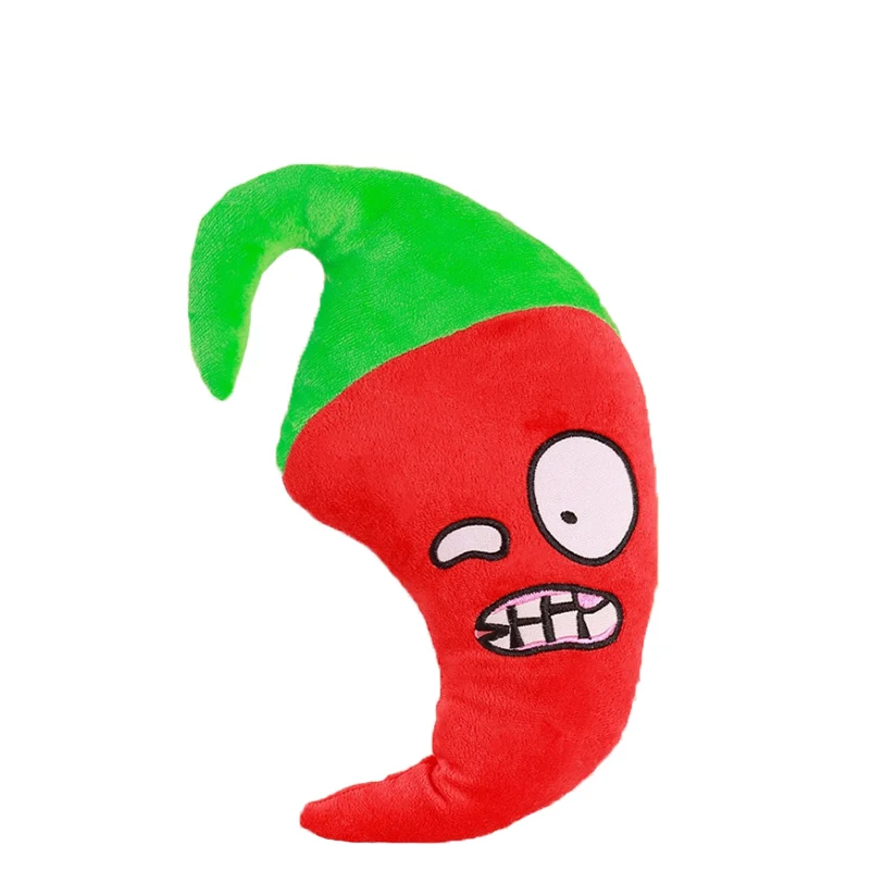 30cm Chili 10-50 см Растения против Зомби фрукты серии плюшевые игрушки мягкие игрушки PVZ Растения Peashooter Chomper вишня фрукты плюшевые мягкие игрушки куклы - Цвет: 30cm Chili