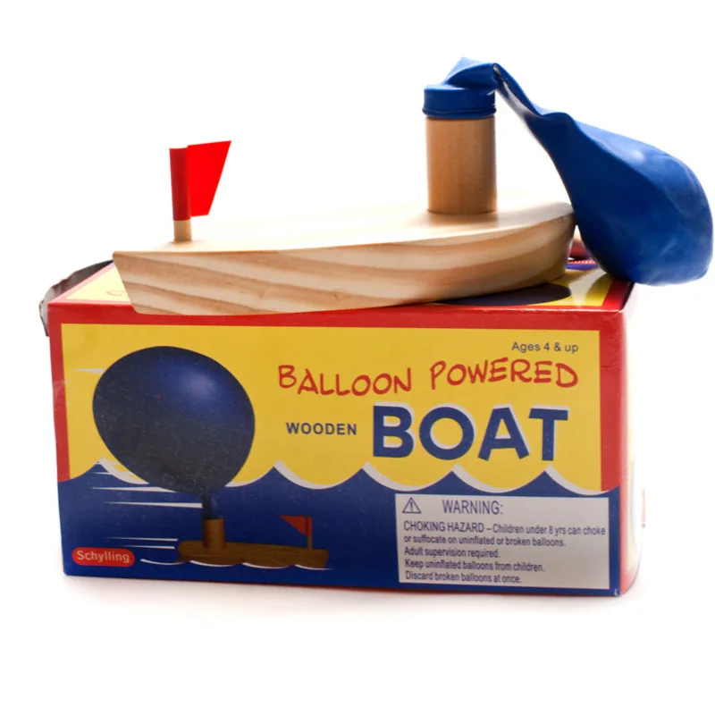Новый Мощный воздушный шар лодка игрушка для запуска деревянная развивающая