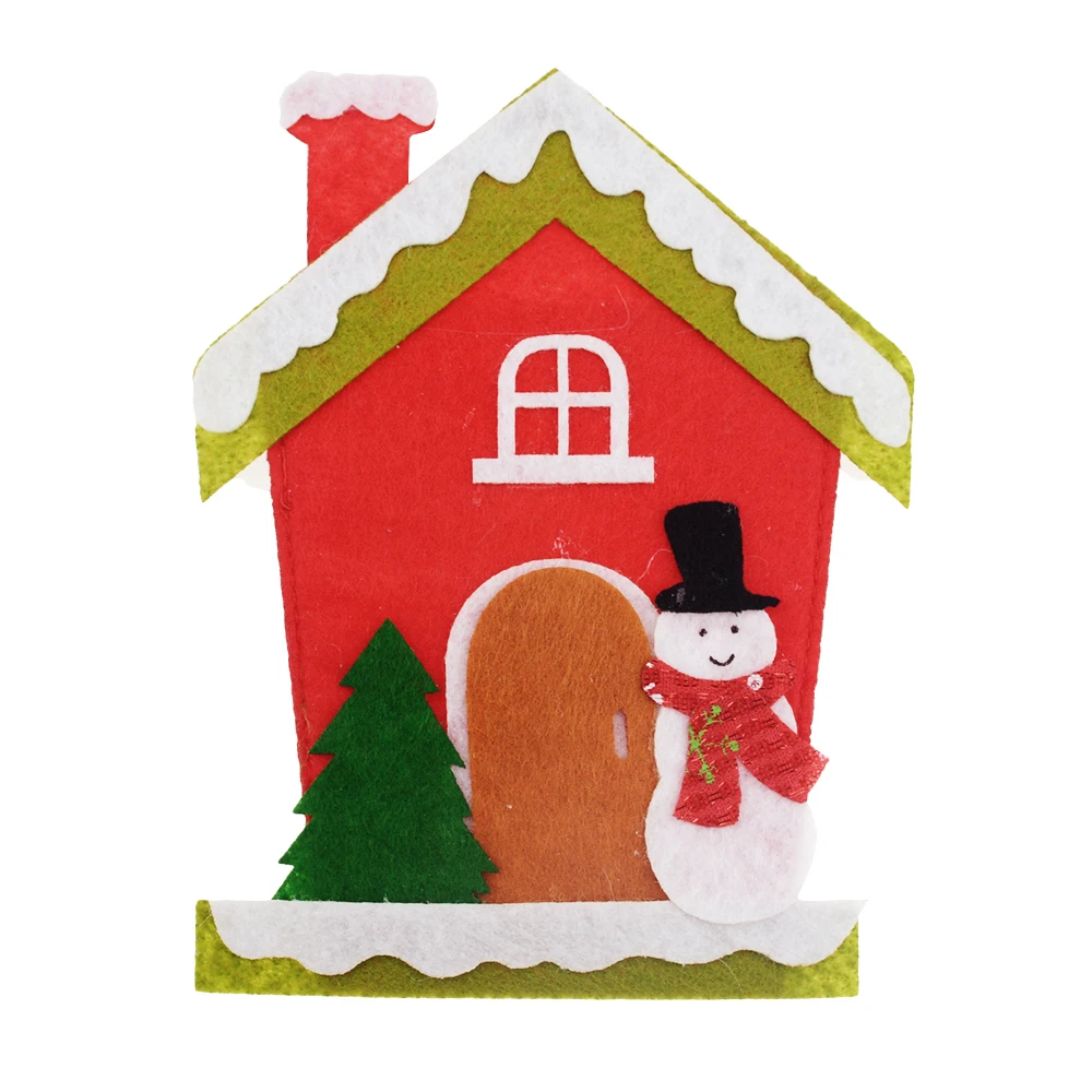 1 шт. Санта шляпа олень Рождество Новый Год карман вилка нож держатель для