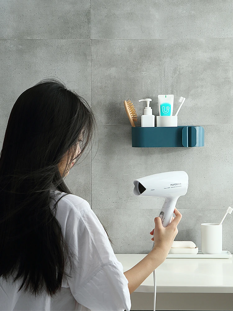 Креативная полка для хранения в ванной настенная сушилка волос держатель душа |