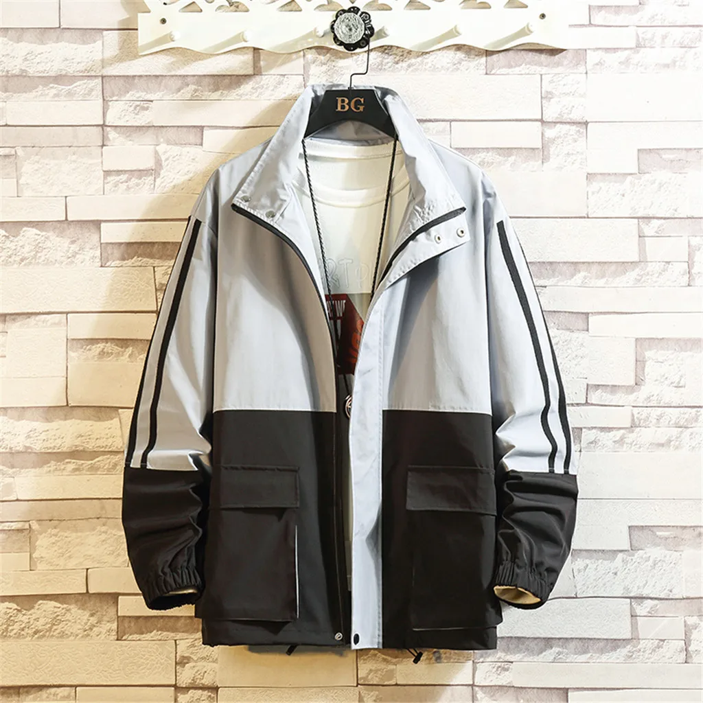 

Zipper Casual Fashion Jacket Thin Spring Windbreaker Waterproof Bomber Jacket Men Boys Winter Terno Gents Suits BY50XX