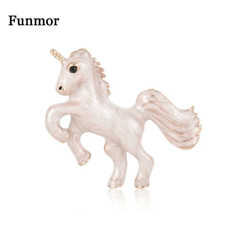 Эмалированные булавки Funmor в виде единорога для женщин и девушек|Броши| |