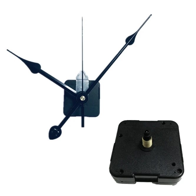 Precision12888-Mecanismo de reloj de pared de 8/11/13/16/19/22mm, máquina de movimiento de cuarzo, Kit de reparación de manos negras, herramienta de reemplazo con gancho