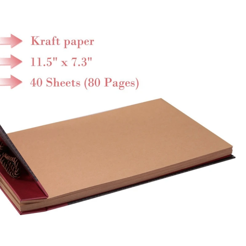 Adventure Book with Embossed Cover Large 12.3 x 8.3 Inch 80 Pages Scrapbook Album Gifts for Thanksgiving Day Christmas Anniv | Дом и сад