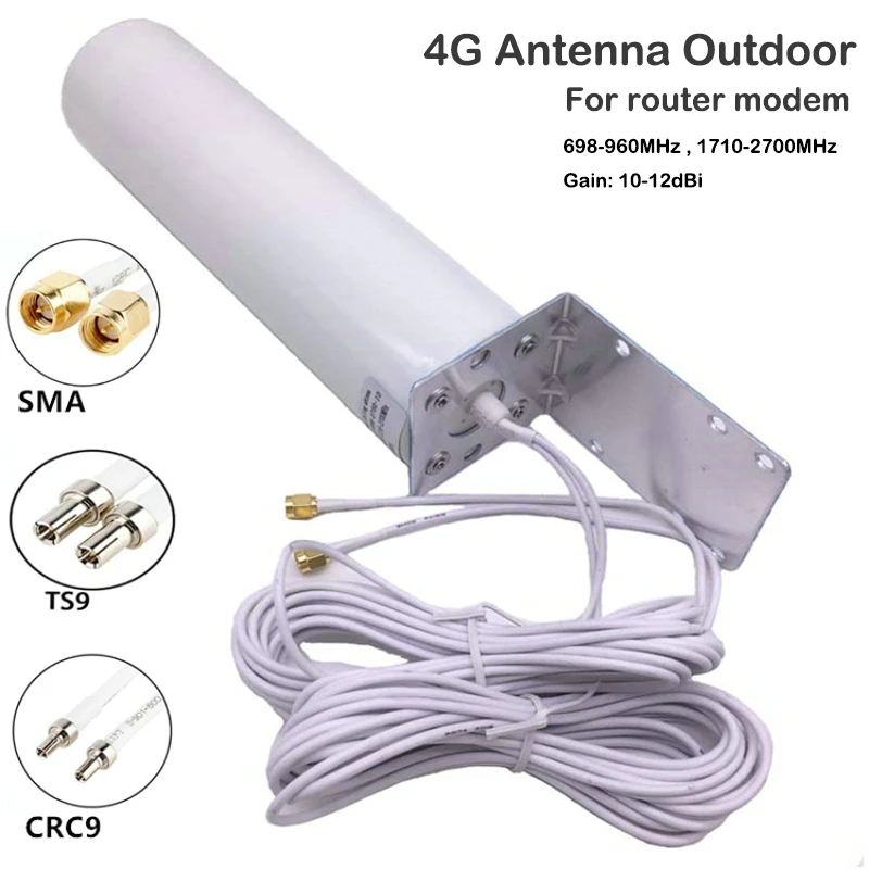 

4g антенна-усилитель SMA Мужской CRC9 TS9 с штекерным разъемом 10 м двойной слайдер для Huawei 3G 4G маршрутизатор модем