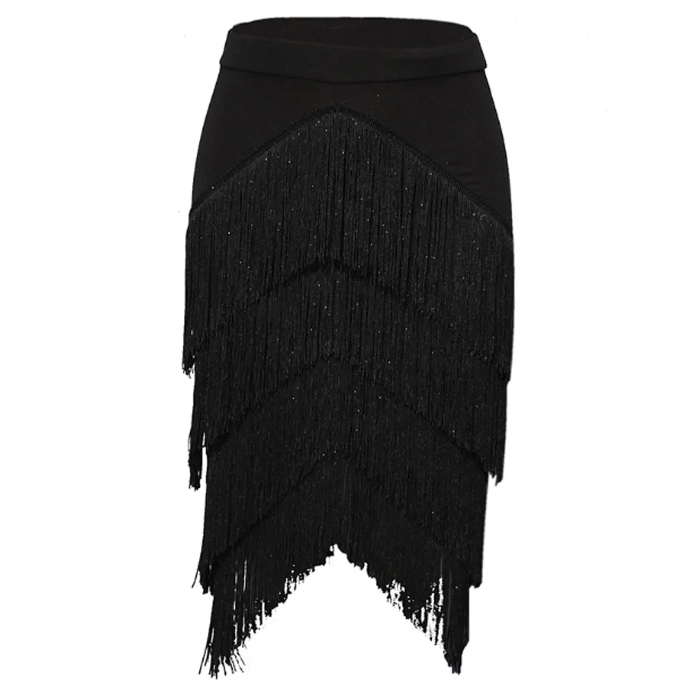 

Latin Dance Skirt Sexy Women Chacha Samba Tango Layers Tassels Fringes Dresses Competition Performamnce Salsa Lady Latin Costume