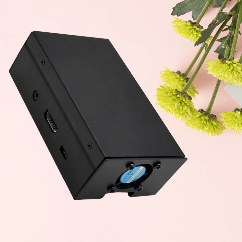 

Metal Case with Cooling Fan For Raspberry Pi 3 and Raspberry Pi 2(Black)