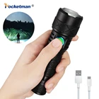 Фонарик Pocketman XHP50, водонепроницаемый, IPX5, нескользящий, USB-зарядка, светодиодный фонарик из алюминиевого сплава, фонарь жное освещение