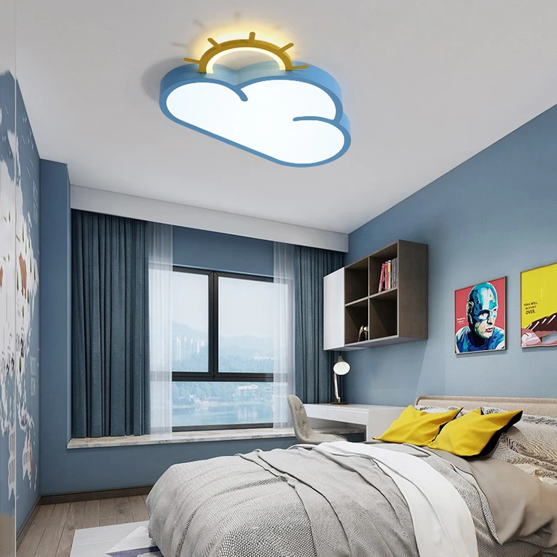 Креативный арт-деко потолочный светильник с облаками для мальчиков детская