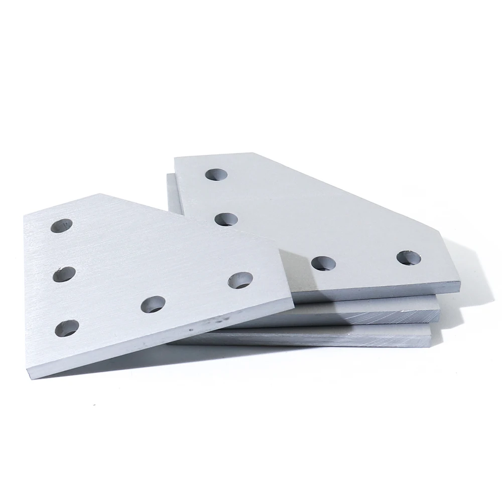 

4 8 10pcs 5 Holes Silver 90 Degree Joint Board Plate Corner Angle Bracket Connection Joint Strip for 2020 Aluminum Profile