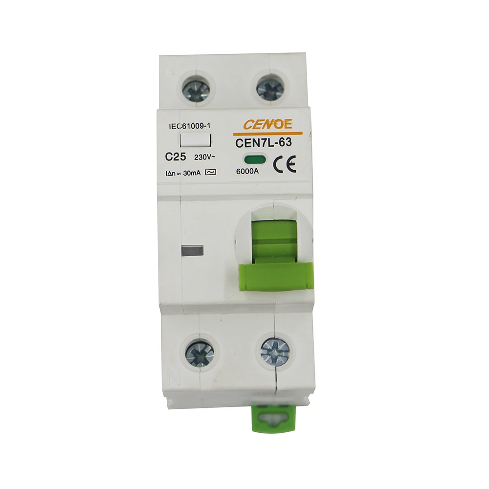 

2020 beautiful appearance leakage circuit breaker mini ciircuit breaker with breaking ability 6000A DPNL1P+N 230V 16A 25A 32A