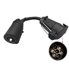 Trailer Conversion Plug Socket 12V Adapter Connector 7-pin EU Round Plug to 4-pin US Flat Or 7-pin EU socket to 7-pin US Plug