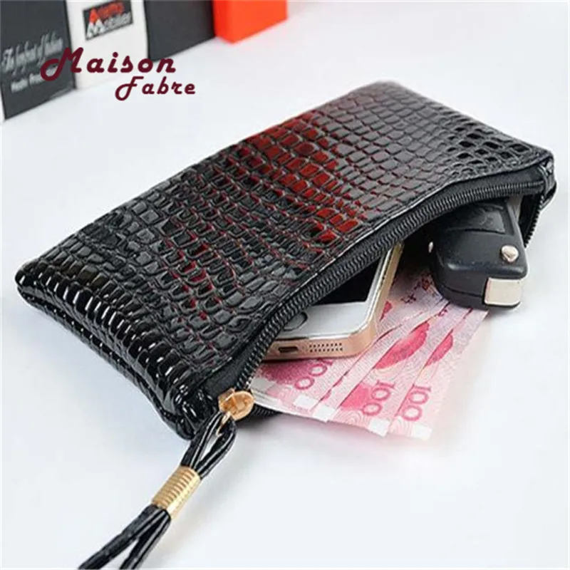 Женский кошелек из искусственной кожи аллигатора сумочка-клатч с отделением для