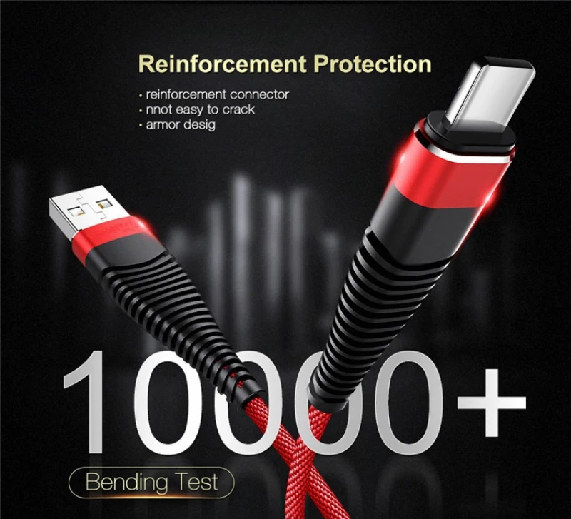 Type-C Usb 1 м Быстрая быстрая зарядка нейлоновая оплетка 2.4A для huawei Xiaomi зарядный кабель шнур зарядный кабель
