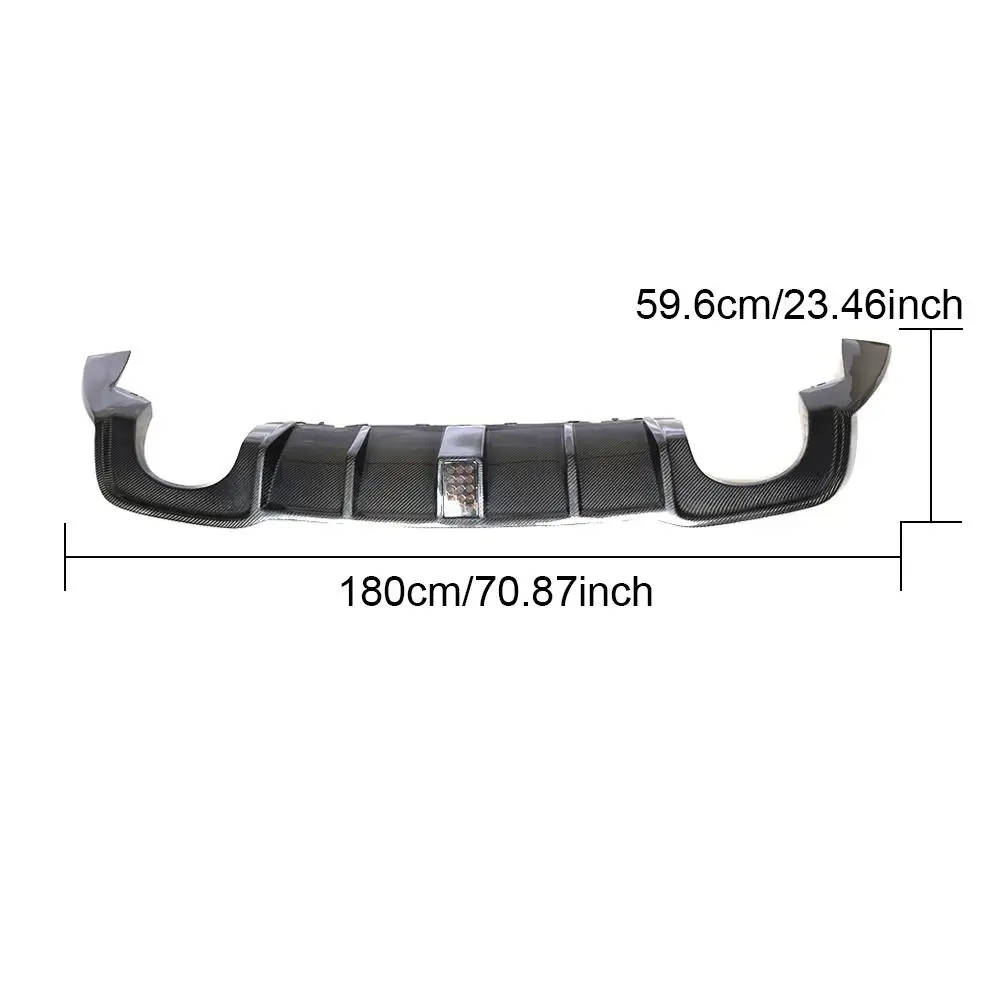 Rear Bumper Lip Spoiler For Audi RS3 Sedan 4-Door 2017 2018 Carbon Fiber Diffuser Guard | Автомобили и мотоциклы