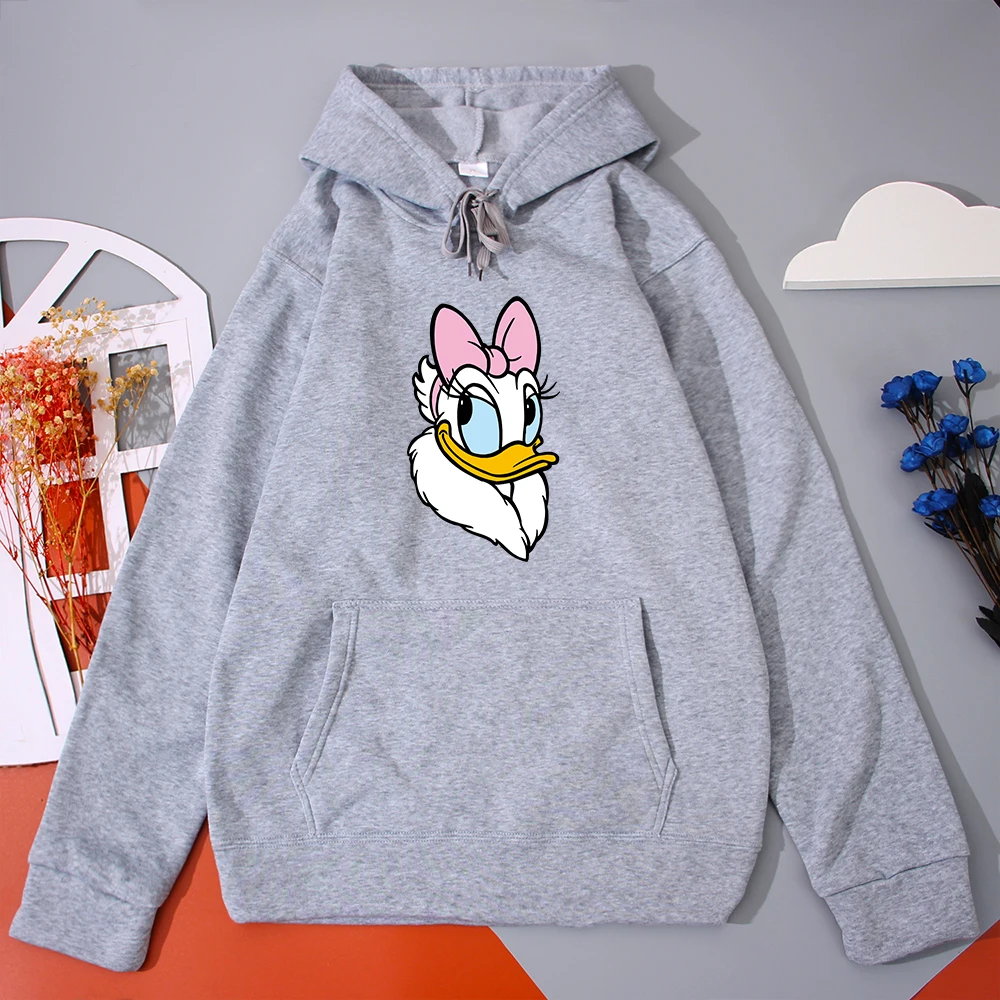 

Осень 2021, толстовка с капюшоном из аниме Диснея, женские милые свитшоты с Дональдом Даком, забавная уличная женская повседневная одежда в ст...