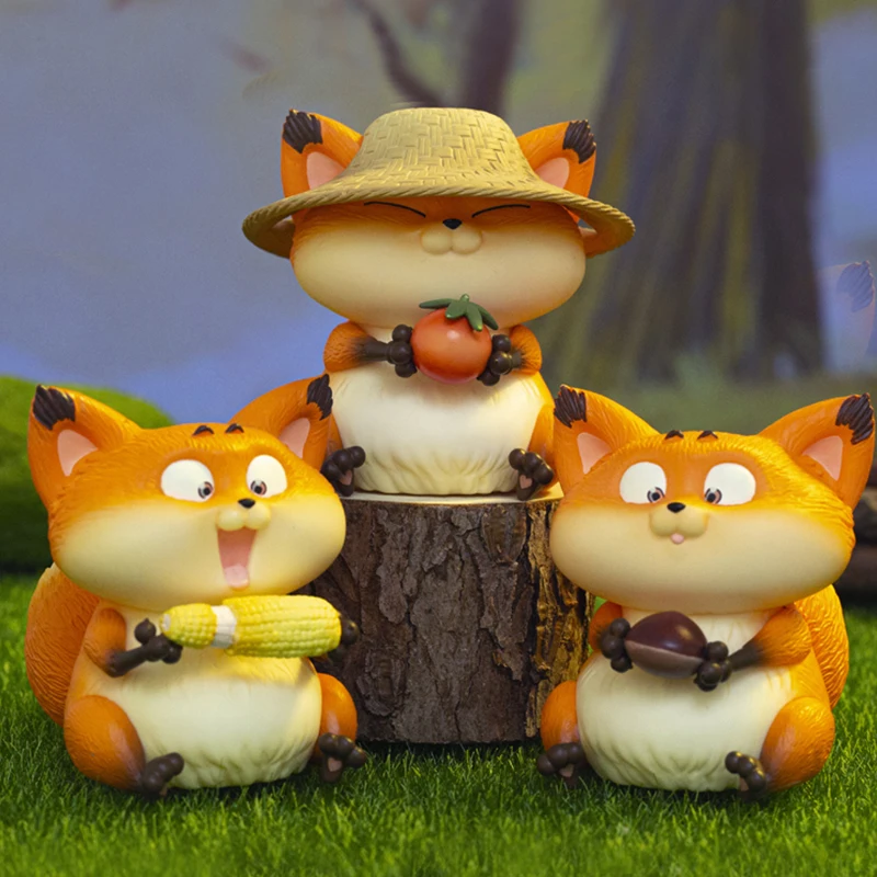 

Blind Box Sesame Fox Eats the World Series Dolls Handmade Decoration Birthday Gift Anime Characters Desk Doll Mysterious Box
