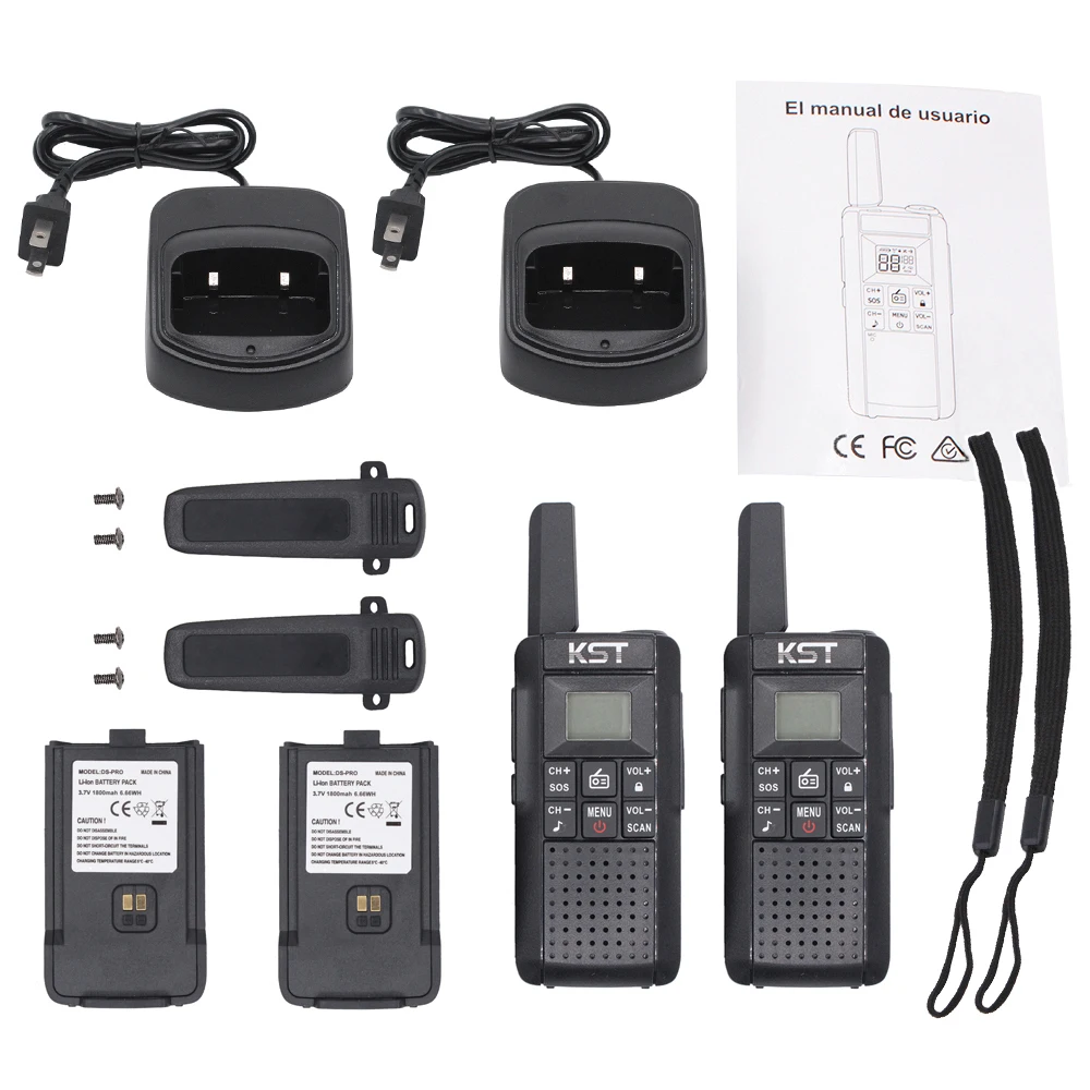 Рация V2 PMR446 LPD433 77 каналов с литий ионным аккумулятором 1800 мАч сертификация CE 155
