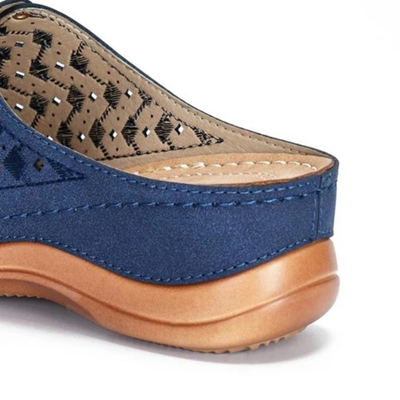 

Summer Women Slippers Rome Retro Casual Shoes Thick Bottom Wedge Open Toe Women Sandals Beach Slip On Slides Female