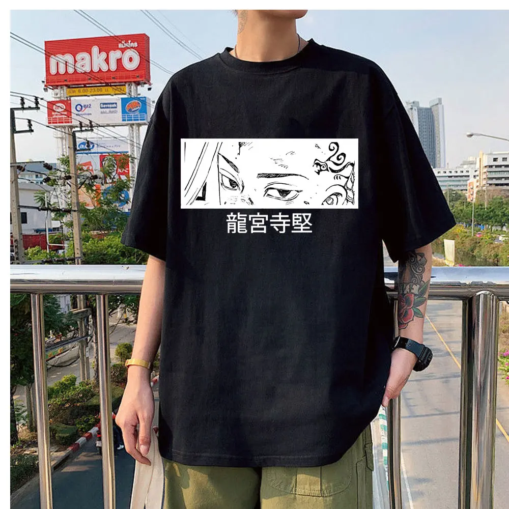 

Hot Sale Tokyo Revengers Longgong Temple Jian Eyes Print Men Women Streetwear Unisex T-shirt Oversized Anime Harajuku T-shirts