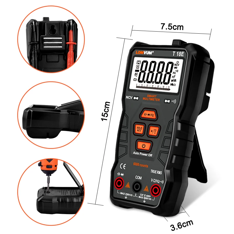Интеллектуальный мультиметр LOMVUM цифровой высокоточный Мультифункциональный