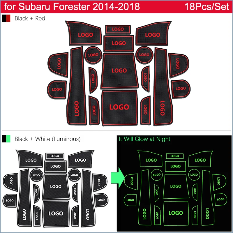 Противоскользящая резиновая подстилка для дверей Subaru Forester SJ MK3 2014 ~ 2018 2015 2016 2017