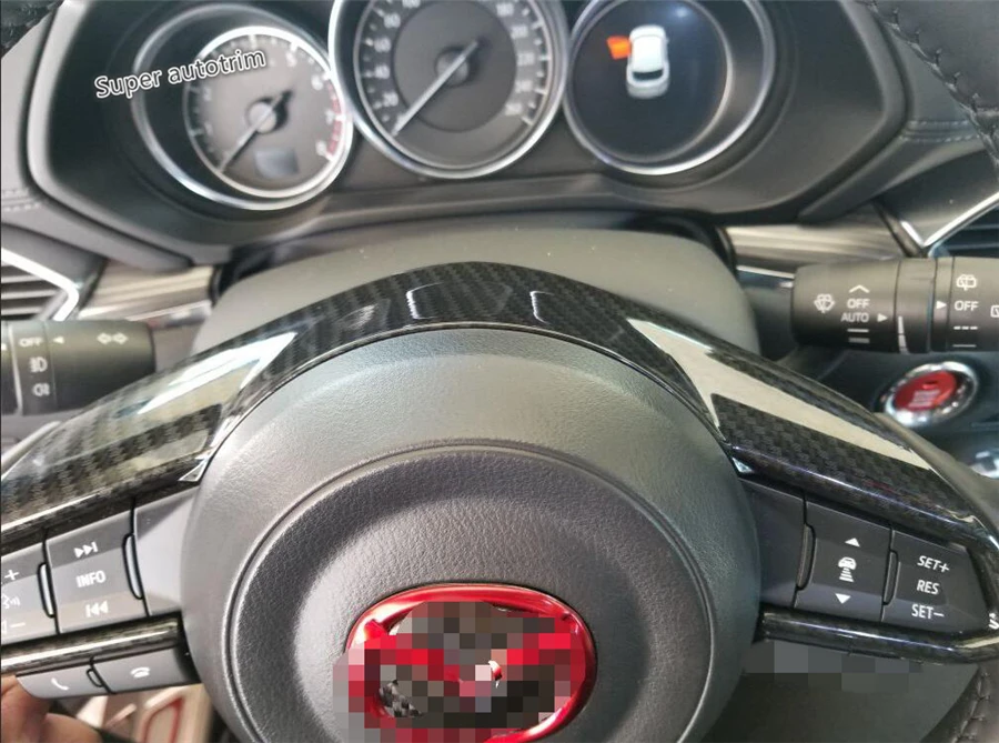 Lapetus аксессуары интерьера руля украшение рамка Крышка отделка ABS Подходит для Mazda 3 AXELA седан хэтчбек