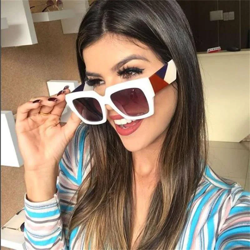 2020 Квадратные Солнцезащитные очки для женщин большие квадратные солнцезащитные
