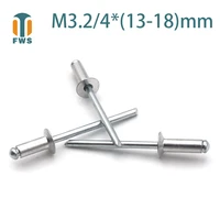 10pcs m3 2m4 multi size aluminium open end countersunk head break mandrel blind rivet nail pop rivets for furniture car aircraft