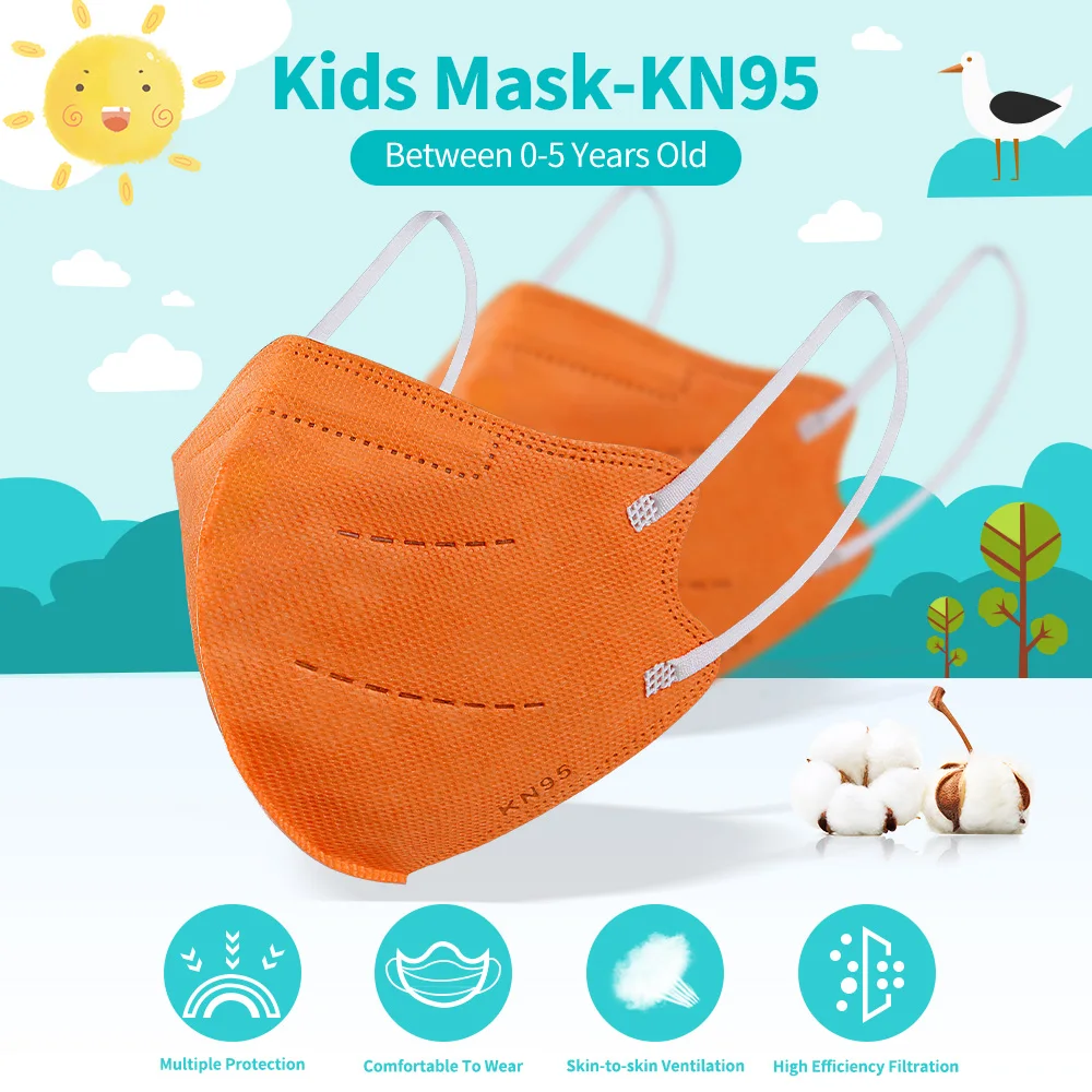 

Маска FFP2mask для детей от 0 до 5 лет, 50-100 шт.