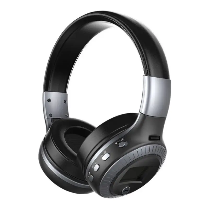 B19 Headphone LCD Display Wireless Music Earphone Stereo BT 5.0 TF MIC FM Radio | Электроника