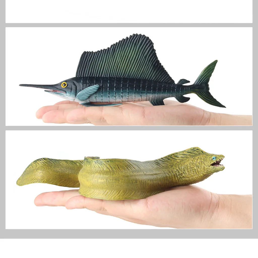 Морские животные Игрушки для ванны реалистичные фигурки морской угорь парусник