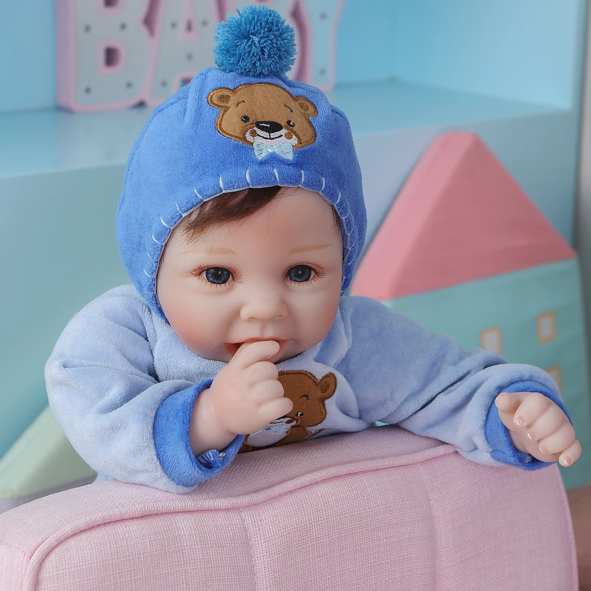 Кукла реборн мягкая оригинальная 55 см набор для новорожденных милая кукла