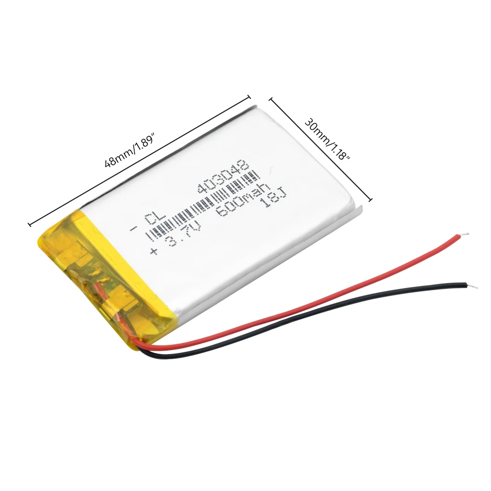 

403048 3.7V 600mah Lithium polymer Battery with Protection Board For MP3 MP4 MP5 DVR DVD Bluetooth GSP Digital Products