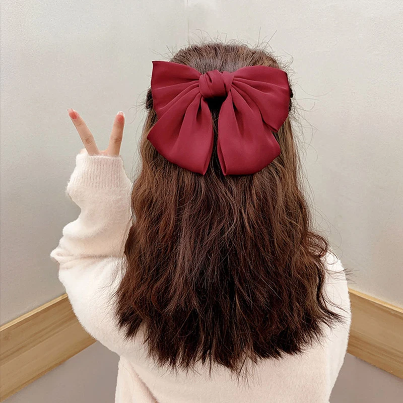 

Q Big Bow Hair Ties Hair Clips For Women Girls Hairpin Barrette Cute Hair Rope Ribbon Headdress For Women Bowknot Hairpins