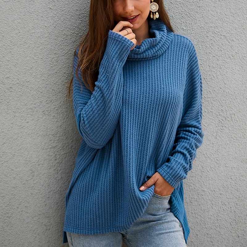 Женский свитер с воротником-хомутом размеры до 133 см | Женская одежда