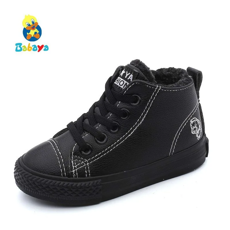 

Новинка 2018, зимние ботинки для девочек, детская обувь с хлопковой подкладкой для мальчиков, теплая детская повседневная обувь из искусствен...