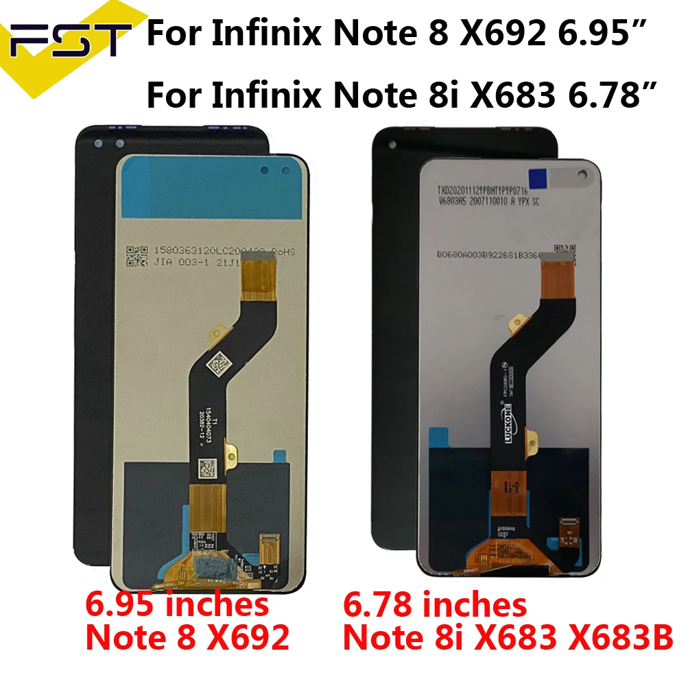 100% новый протестированный ЖК-дисплей для Infinix Note 8 X692, ЖК-дисплей и сенсорный экран в сборе для Infinix Note 8i X683 X683B, ЖК-датчик