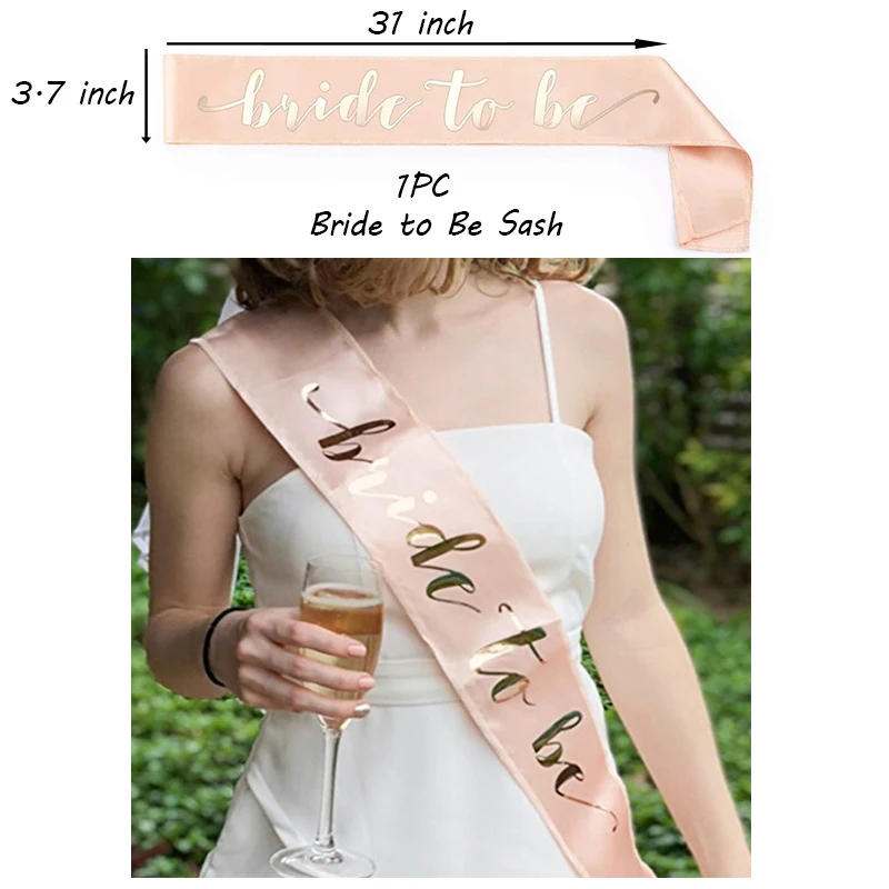 Вечерние украшения для девичника из розового золота свадебные принадлежности