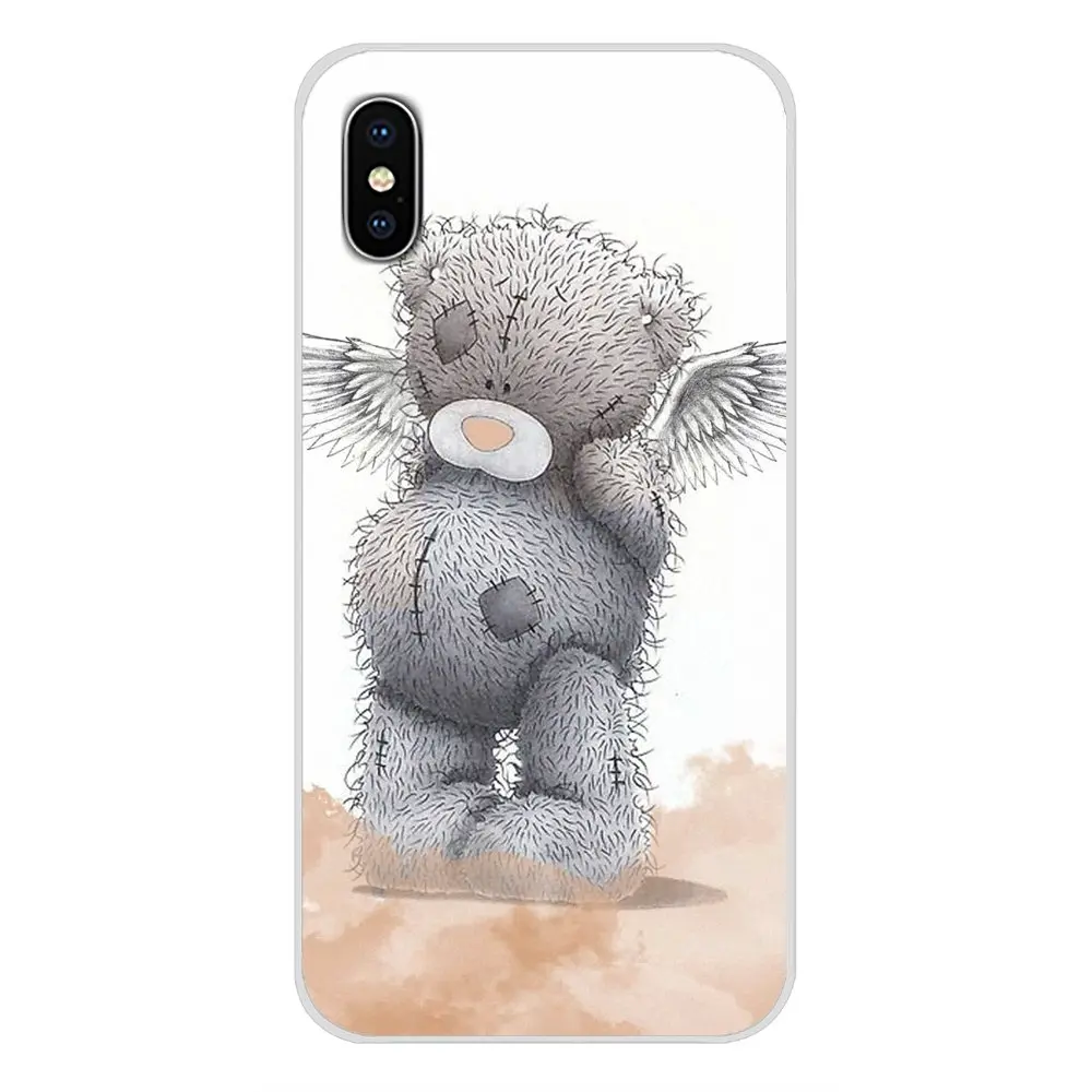 Для Apple iPhone X XR XS 11Pro MAX 4S 5C SE 6S 7 8 Plus ipod touch 5 6 прозрачные чехлы из ТПУ мишка Тедди DIY