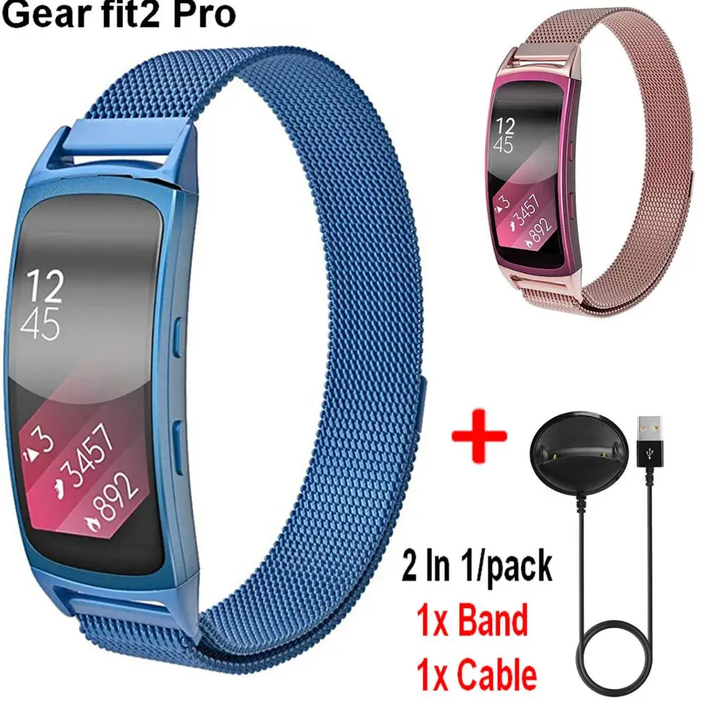 2 в 1 умный ремешок для samsung gear fit2 Pro Band ремешок для часов браслет+ кабель для зарядки для samsung gear Fit 2 Pro ремешок для часов