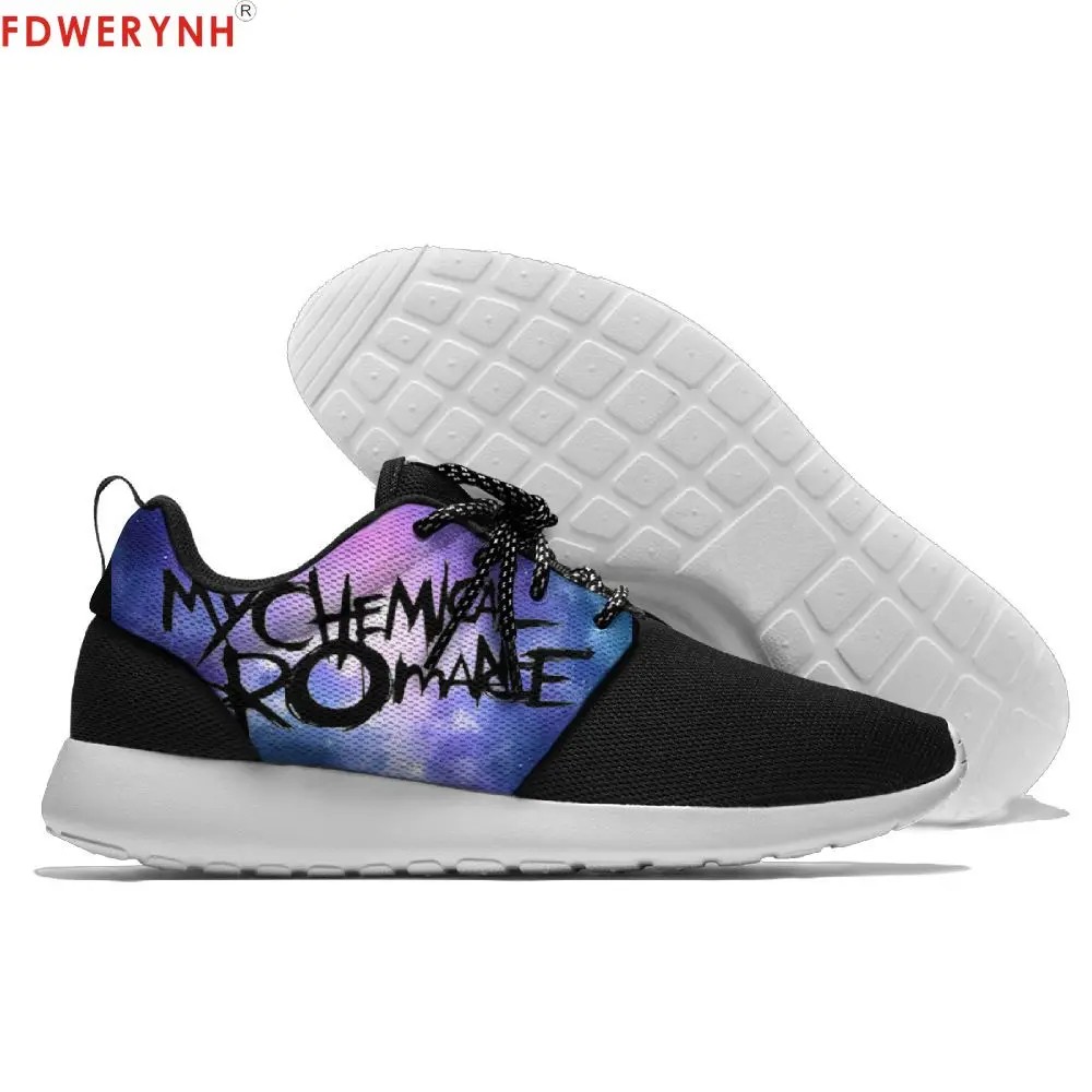 My Chemical Romance Custom Trend Mens Low-key Simple Men's Air Mesh Casual Shoes Comfortable Fashion Lace-up Adult Men Shoes