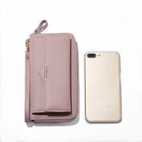 new designer female wallet fashion long woman purse clutch pu leather ladies purses card holder women phone bags