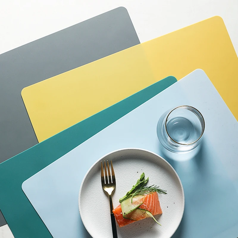 NEW Silicone Water-proof Table Mat Tableware Pad Placemat Heat Insulation Non-slip Placemats Washable Kitchen Restaurant Decor | Дом и сад