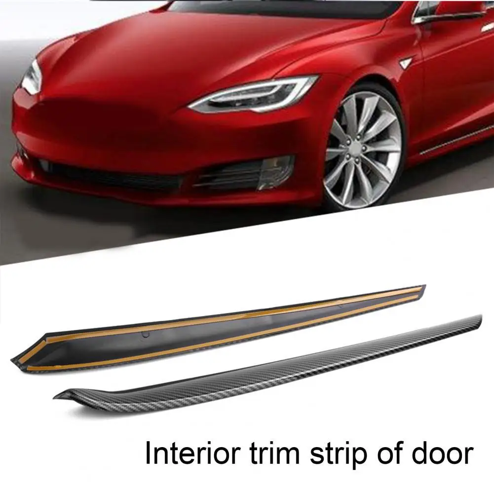 

ABS 2Pcs Excellent Interior Door Panel Strip Trim Sticker Clear Lines Inner Door Panel Trim Protective