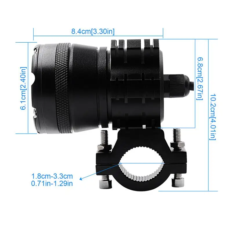 1Pc Motorcycle 9LEDs 6000k 45W Headlight Fog Lights Headlamp Motor Spotlight With Explosion-Proof Net For Motorbike Scooter |
